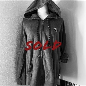 Vans Women’s Blue Grey Zip-Up Hoodie